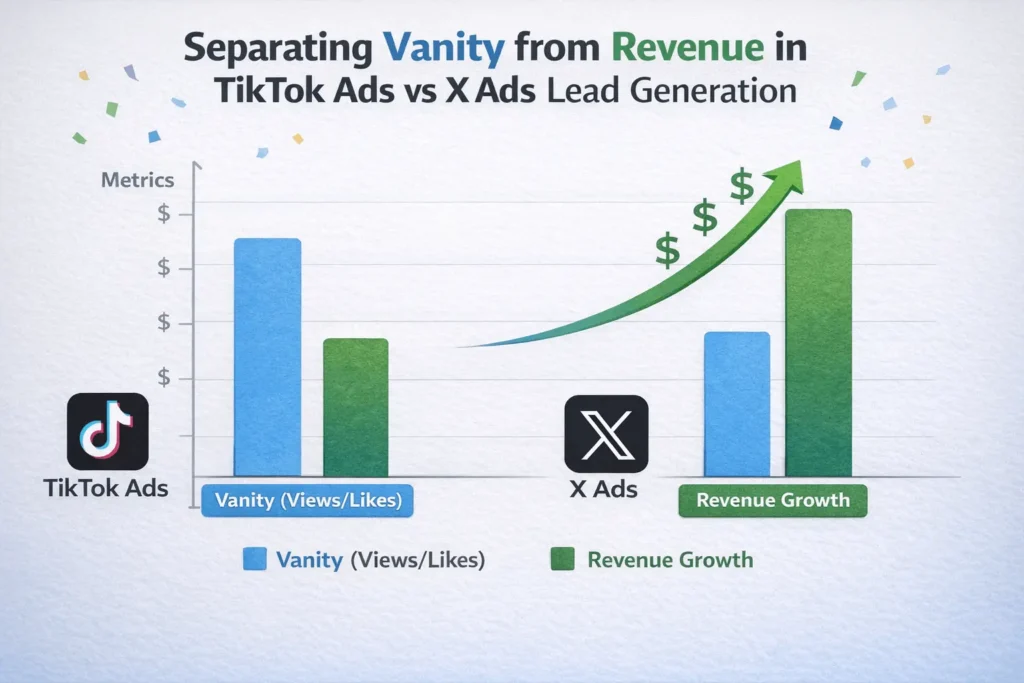 Separating vanity from revenue in TikTok Ads vs X Ads lead generation
